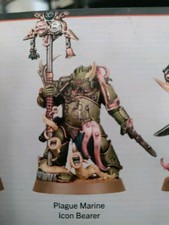 Warhammer 40K Plague Marine Icon Bearer NOS Space Marine Series 3 
