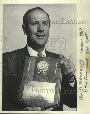 #ad #ad 1967 Press Photo Paul Poberezny winner 1967 hall of Fame award Wisconsin CAP $24.99