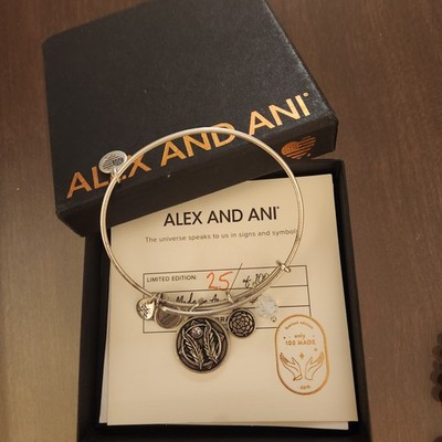 Alex And Ani Limited Edition Godspeed Trio Charms Bracelet