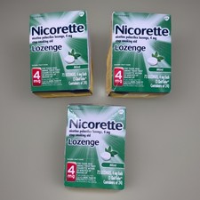 3 boxes of Nicorette Lozenge 4 mg Mint Flavored 72 per box Expires 04/26-/2027