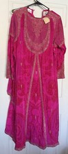Memsahib Indian Women's Pink Silk Suit Salwar Kameez Saree Beautiful Embroidery