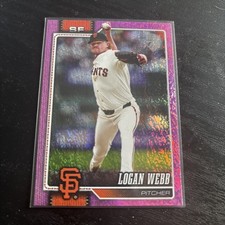 2026 Topps Series 1 Logan Webb Pink Glitter Giants #69