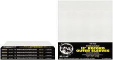  500 12  Vinyl Record Outer Sleeves 2.5mil THICK RESEALABLE Archival Clear BOPP