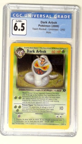 Dark Arbok (Unlimited) graded CGC 6.5 for sale on eBay