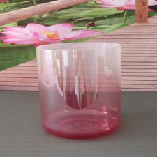 7" Cosmic Colored 432Hz Perfect Pitch F Heart Chakra Quartz Crystal Singing Bowl