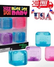 Needoh Nice Ice Baby 4 Pack Mini Cubes Squishy Stress Fidget Toy Authentic