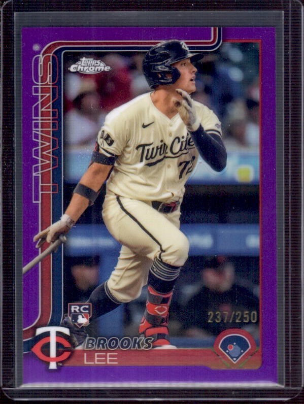 BROOKS LEE 2025 Topps Chrome #234 Purple Refractor Rookie RC #237/250