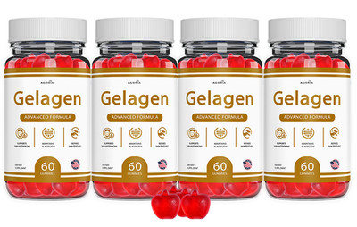 (4 Pack) Gelagen Gummy Advanced Skin Health Support Formula Gela Gen Gummies