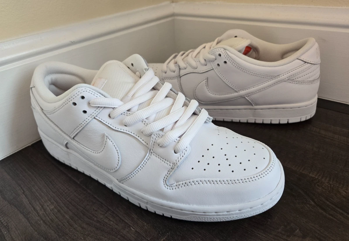 Nike Dunk Pro SB Low Triple White | eBay