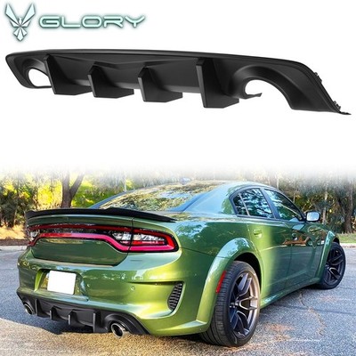 Fits 20-23 Dodge Charger Widebody Rear Diffuser IKON V2 Style Matte Black 2PCS