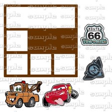 Disney Cars Story overlay 12 x 12 with Scrapbook Paper Pieces, Die cuts