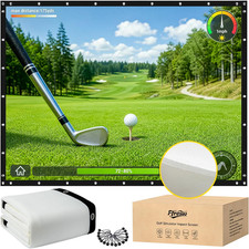 Golf Simulator Impact Screen, Triple Layer Projection Screen for Home, Indoor Pr