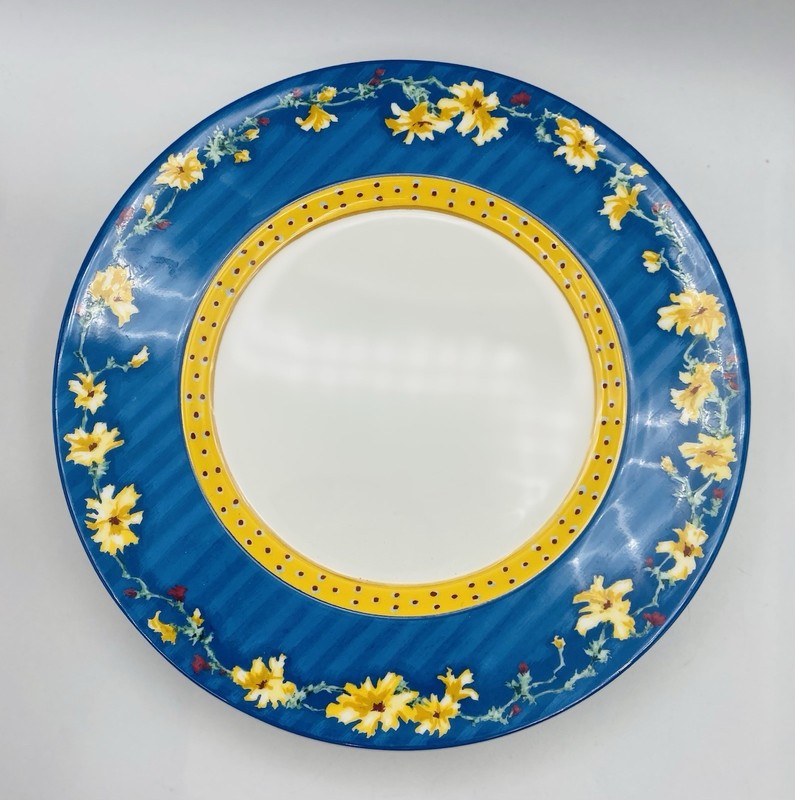 (4) Fitz & Floyd Coq Du Village Dinner Plates Classic Choices Rooster 1999