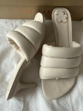 Ted Baker Cream Mules Neutral Shoes Kitten Heel