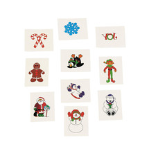 Christmas Holiday Glitter Temporary Tattoos for Kids 72 Pieces Holiday Favors