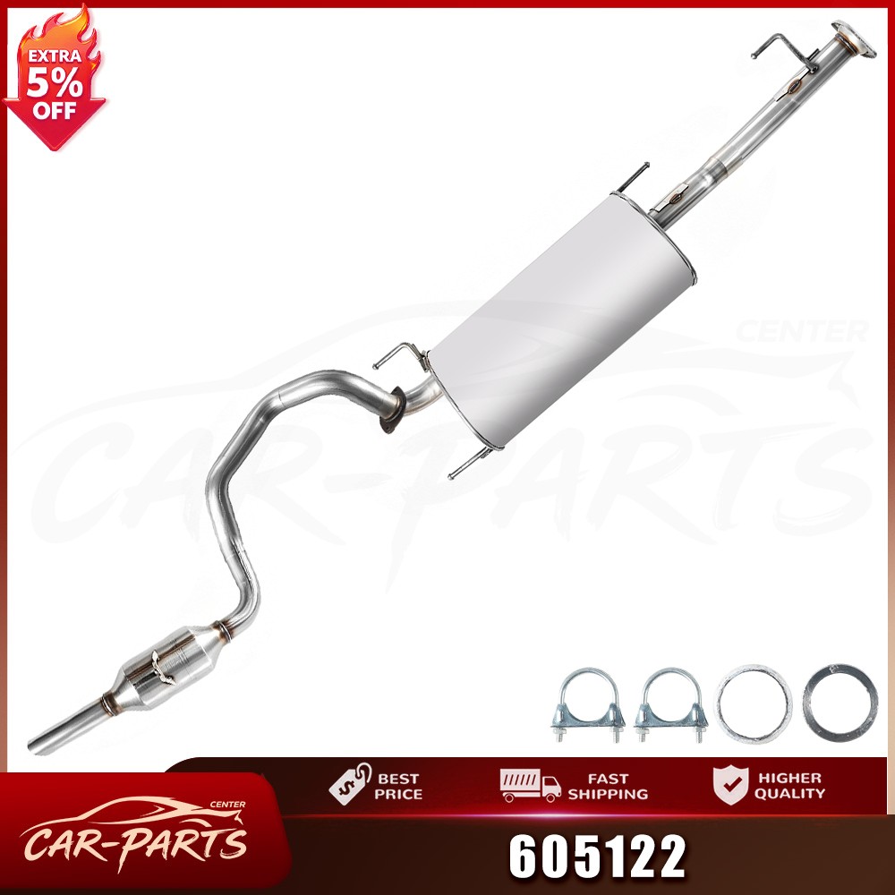 Stainless Steel Muffler Resonator Exhaust Kit fits 2005-2009 Toyota 4Runner 4.7L