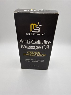 M3 Naturals Anti-Cellulite Massage Oil, Collagen+Stem Cell, 8 fl oz