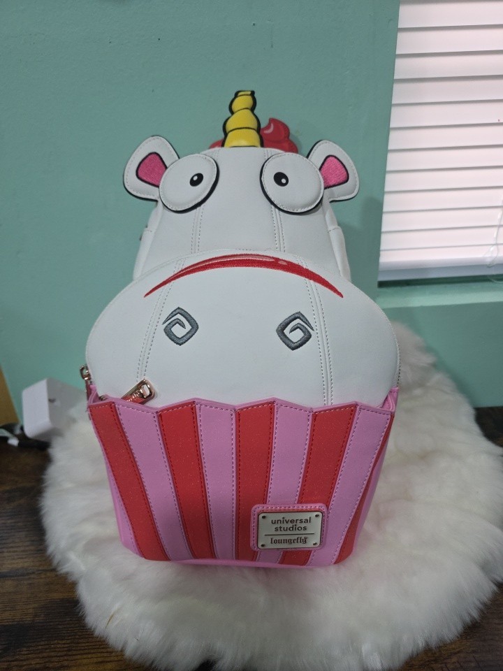 Universal Studios exclusive Despicable Me Fluffy Unicorn  Loungefly backpack