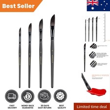 4-Piece Professional Dagger Brush Set for Fine Artistry - Watercolor & Acrylic