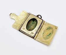 VICTORIAN GILT METAL CHATELAINE ENVELOPE PHOTO FRAME c1850