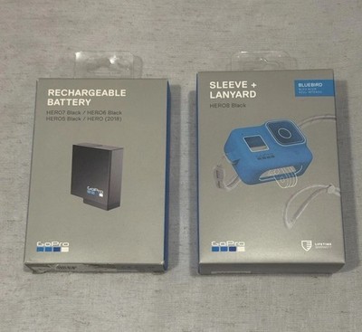 GoPro 1220 mAh Rechargeable Battery  For Hero 5,6,7,2018 + Lanyard Sleeve