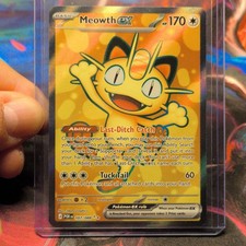Carta Pokemon Meowth ex 107/088 POR UR quasi nuova spedizione gratuita