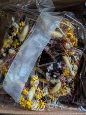 Handmade Dried Flower Wreath – 10 Inch Real Plant Floral Ring