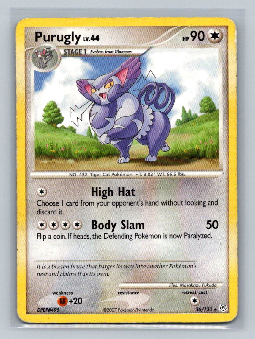 Purugly Diamond and Pearl 36/130 Near Mint NM