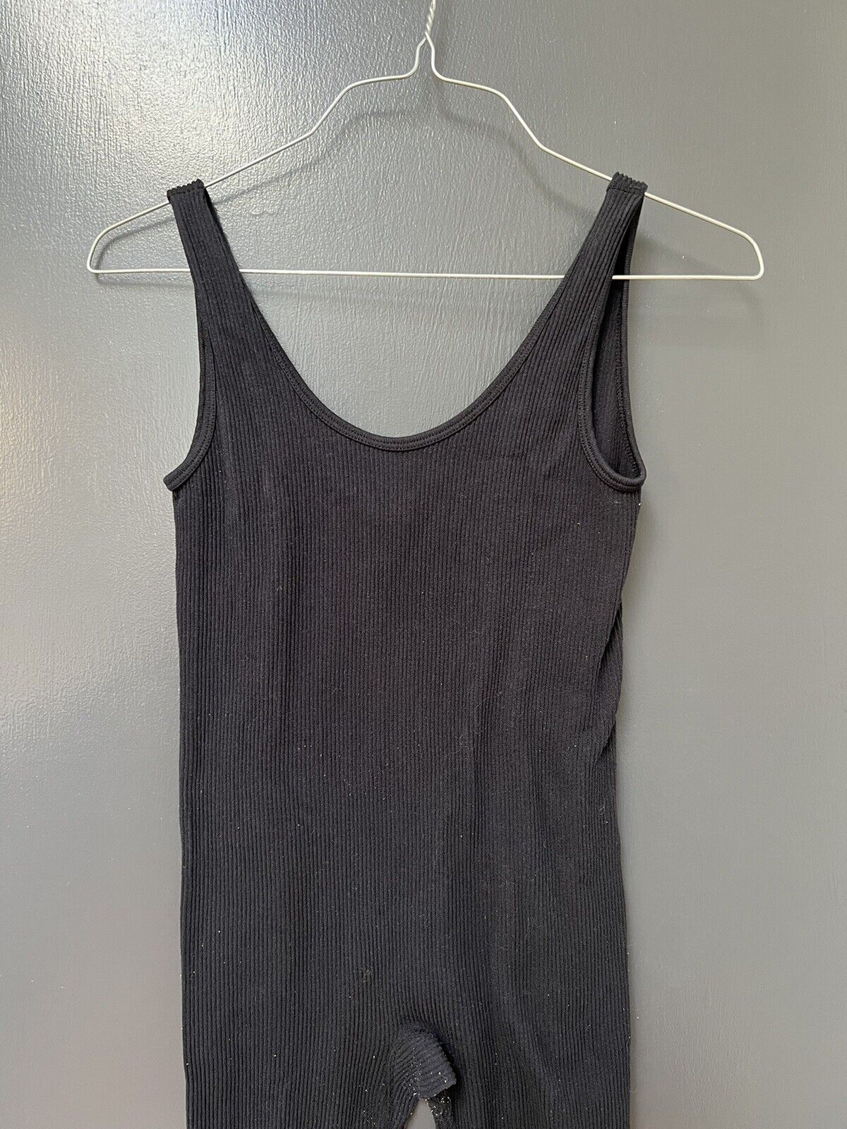 Zara Women’s XS-S Black Full Length Knit Jumpsuit… - image 2