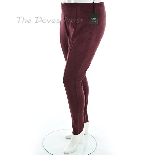 FAUX SUEDE Front Seam WINE LEGGINGS | eBay