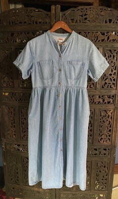 lightweight denim maxi dress
