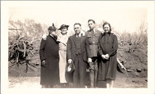 Handsome Man US Soldier Proud Family Before Deployment WW2 1940s Vintage Photo