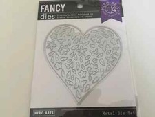 HERO ARTS FANCY METAL DIE SET HEARTS DI441 FLOWER HEART
