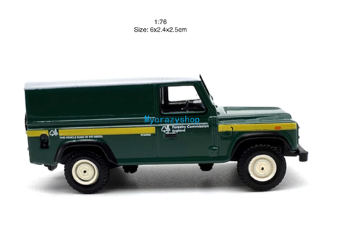 CR 1:76 verde Land Rover Defender Forest Sports modello ORV auto in metallo pressofuso - Foto 2 di 6
