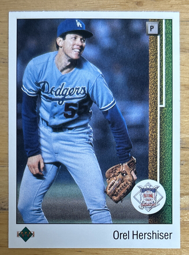 1989 Upper Deck Orel Hershiser “1988 NL MVP” Baseball Card #665