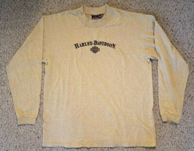 Harley Davidson Motor Cycles Long Sleeve Shirt 100% Cotton m/i USA