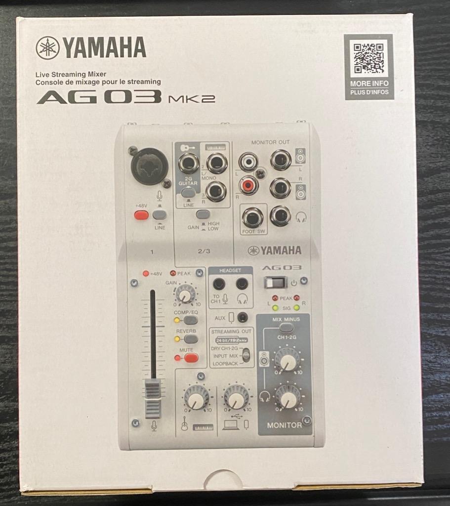 YAMAHA AG03 MK2 3-CHANNEL LIVE STREAMING MIXER USB AUDIO INTERFACE