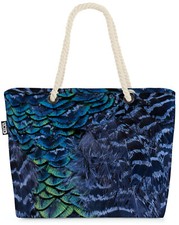 VOID Tasche Pfauenfeder Wildtier bunt pfau vogel Natur federn tier