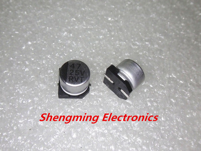 100pcs 47uF 25V SMD chip Aluminum Electrolytic Capacitor 6x5mm