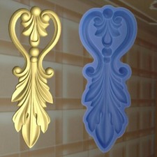 Negativform Gießform Mould Verzierung Dekor Relief Silikon Blumen Stuck (216)