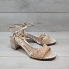 Badgley Mischka Women Elegant Sandals with Embellishments Heels Sz 8