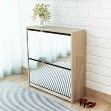 2 3 4 5 Drawer Mirror Shoe Cabinet Storage Cupboard Footwear Stand Rack Organise