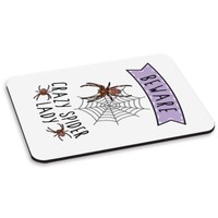 Vorsicht Crazy Spinne Lady Pc Computer Mauspad Mutter Muttertag Tag Lustig