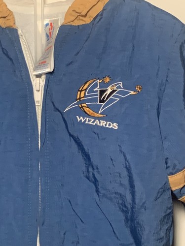 vtg 90s nylon windbreaker tracksuit set jacket pants Wizards NBA track suit DC - Picture 5 of 17