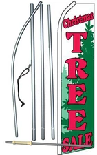 Christmas Tree Sale Flag Flutter Feather Banner Swooper Bundle Kit