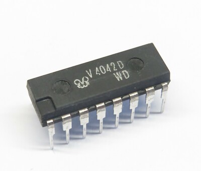10 Stück V4042D quad D-latch DIP16, FWE