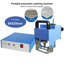 Portable Pneumatic dot Peen Pin marking machine 80*20mm serials numbers and VIN