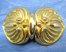 Vintage Douglas Paquette Designer Belt Buckle Interlocking Clasp 1980s Womens