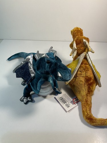 Pair Of Douglas Cuddle Toy Dragons #728 B & 729 B , Plushies, New With Tags - Picture 4 of 21