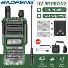Baofeng UV-9R Pro V2 Walkie Talkie VHF UHF Dual Band Handheld Ham Two Way Radio